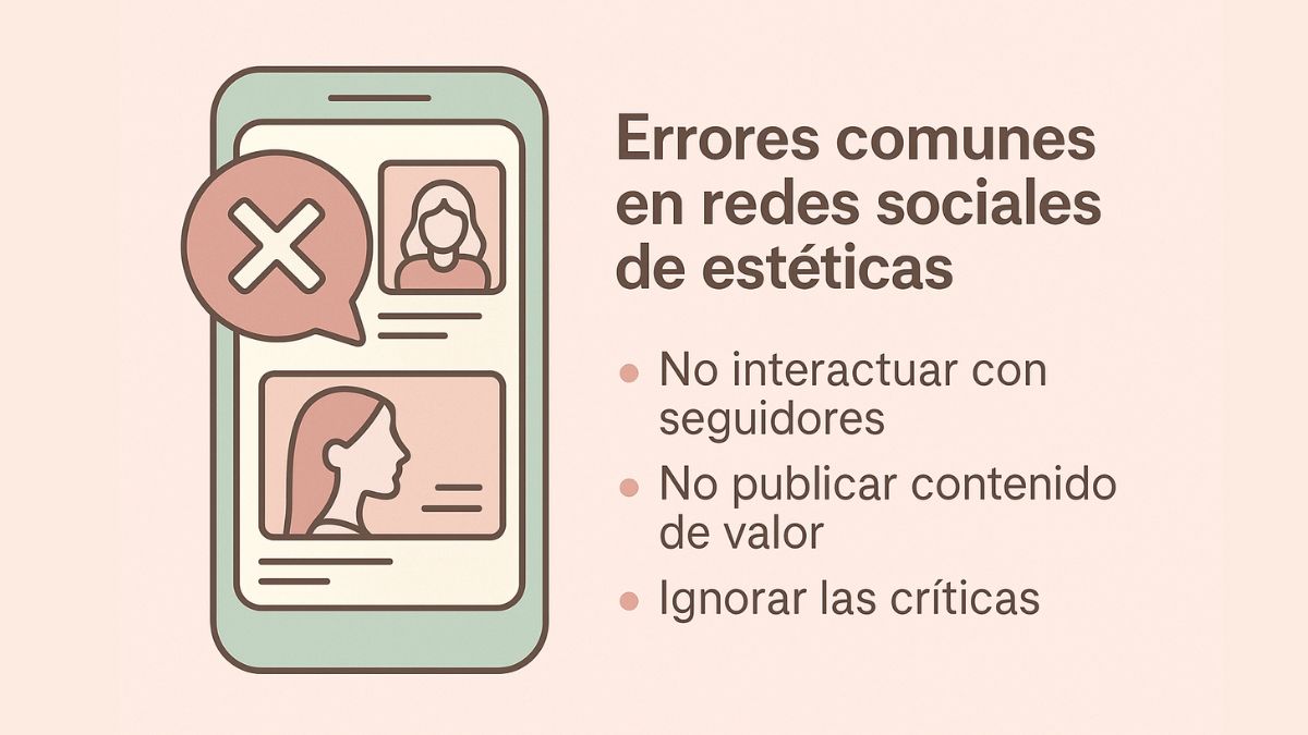 Errores comunes en redes sociales de estéticas