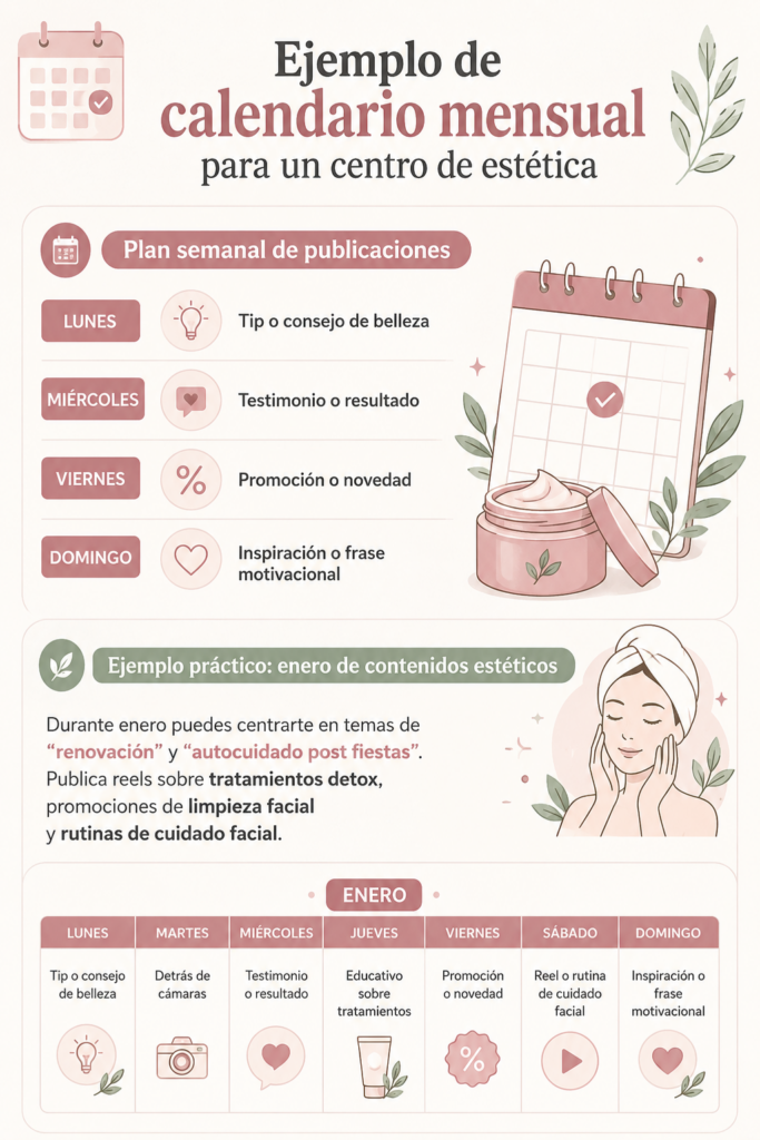 Cronograma de Contenido para Centros de Estética