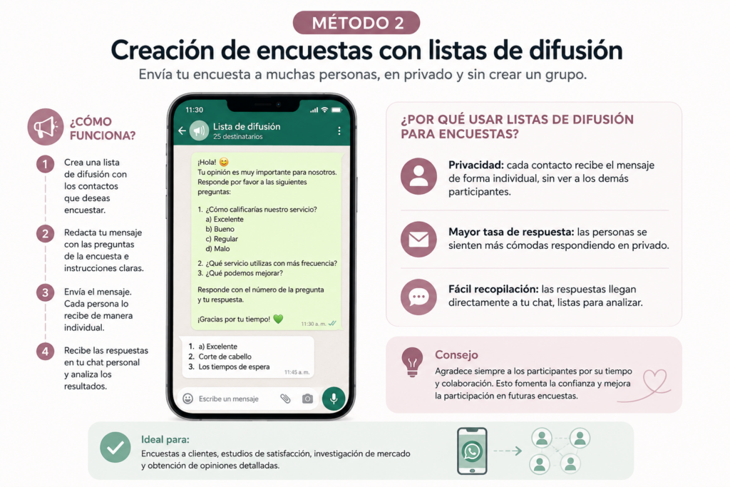 como se hacen las encuestas en whatsapp