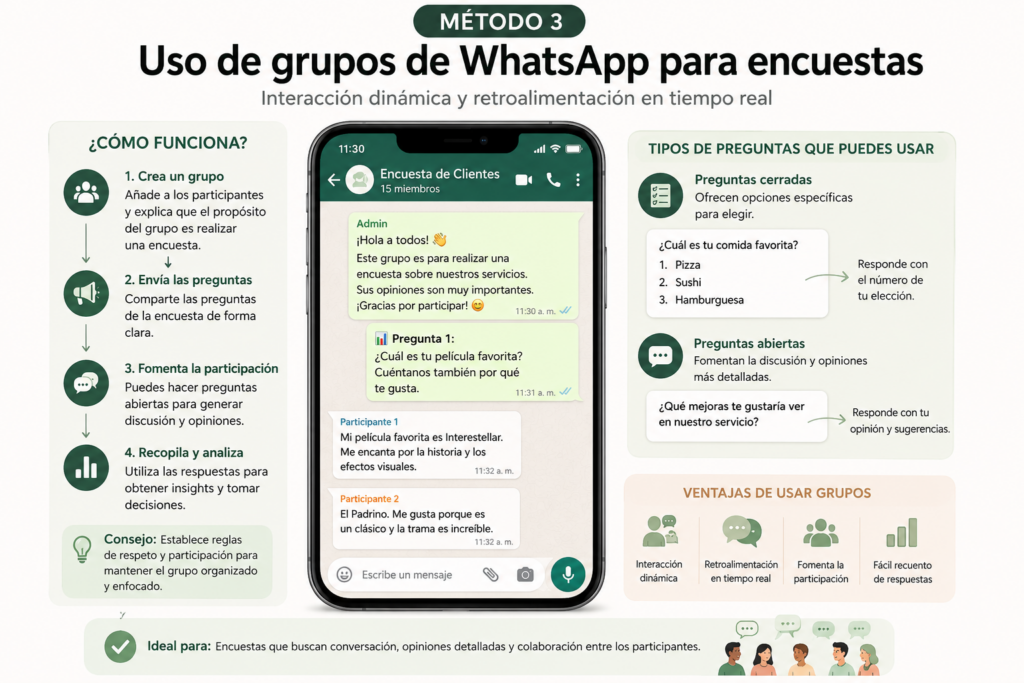 como hacer una encuesta en whatsapp