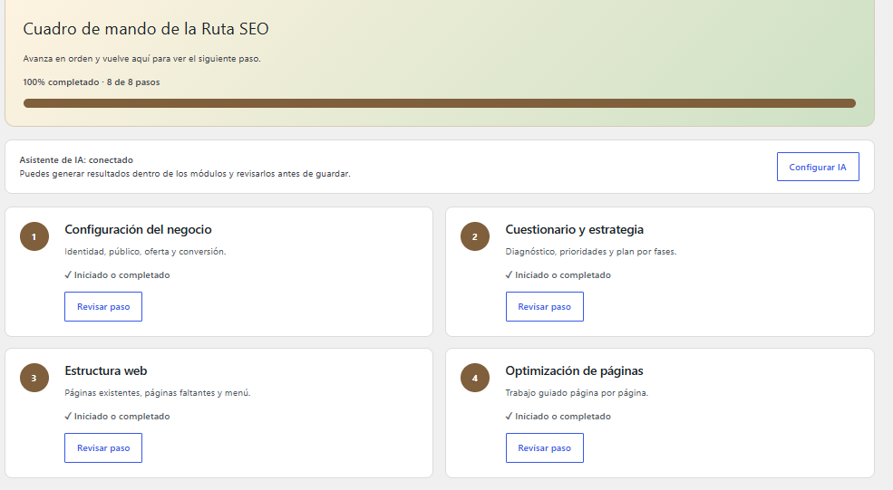 Ruta SEO Completa — Edición Fundadores