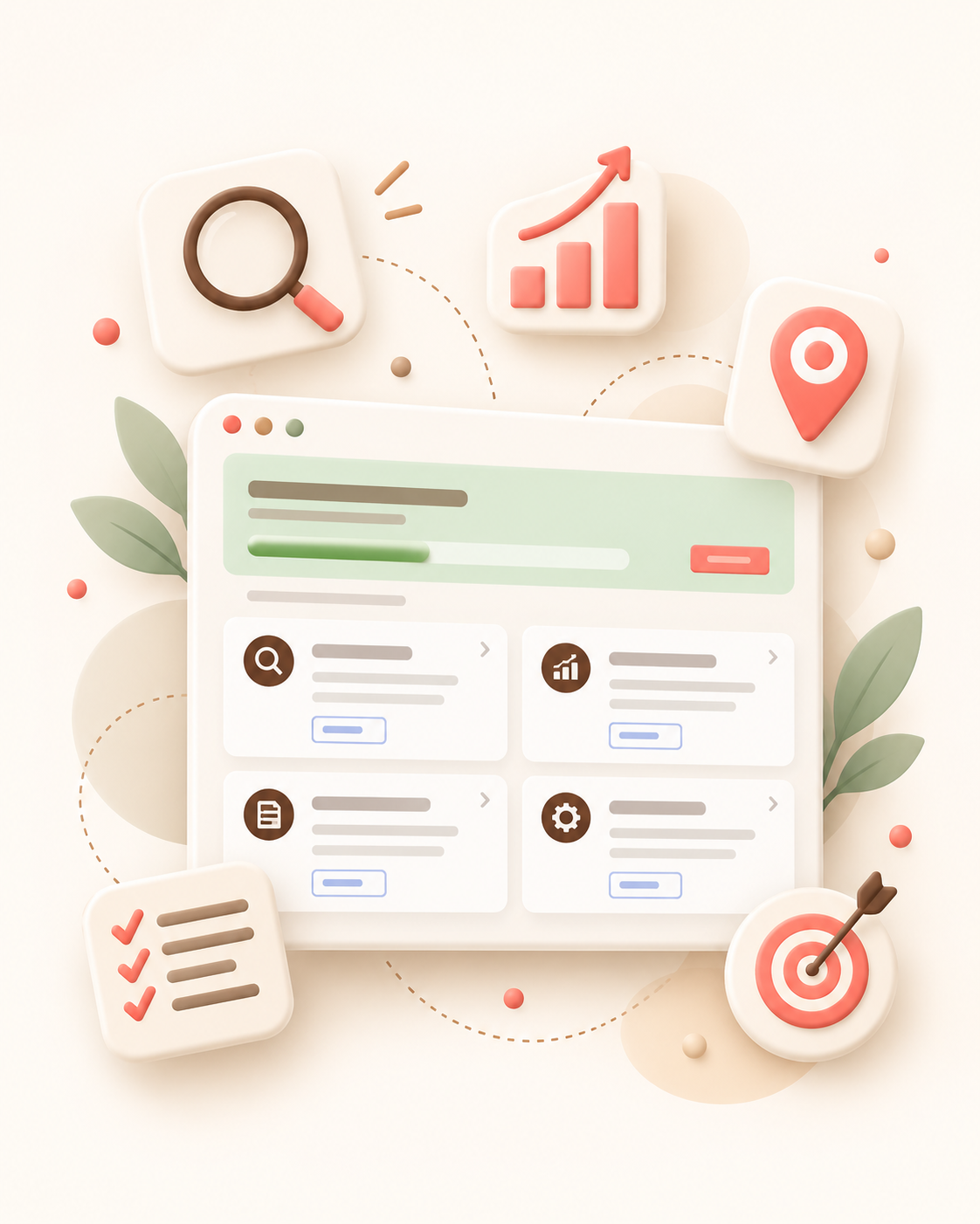 Panel del plugin Ruta SEO con sus pasos de estrategia y optimización